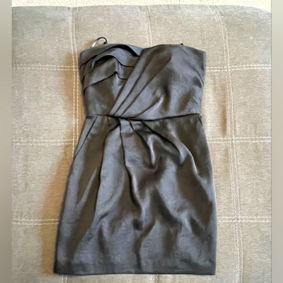 Bcbgeneration Black Strapless Vintage Y2k Mini Bodycon Dress Size 0 - Picture 1 of 3